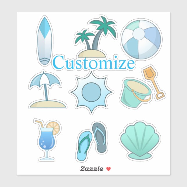 Adesivo Coisas da vida na praia Thunder_Cove (Folha)