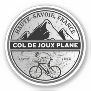 Adesivo Col de Joux Plane Alpes franceses passeio de bicic
