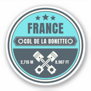 Adesivo Col de la Bonette Alpes franceses passeio de moto