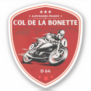 Adesivo Col de la Bonette Alpes franceses passeio de moto