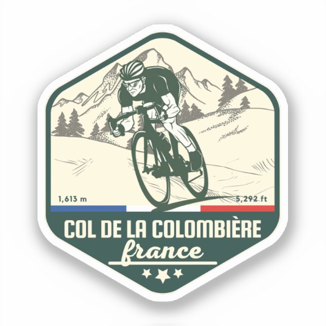 Adesivo col de la colombiere, autocolante de alpes francês (Frente)
