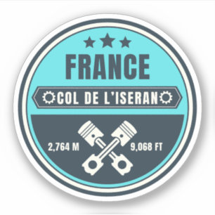Adesivo Col de l'Iseran francês Alpes passeio de moto