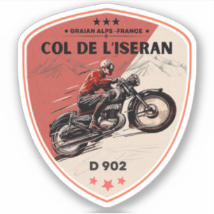 Adesivo Col de l'Iseran francês Alpes passeio de moto