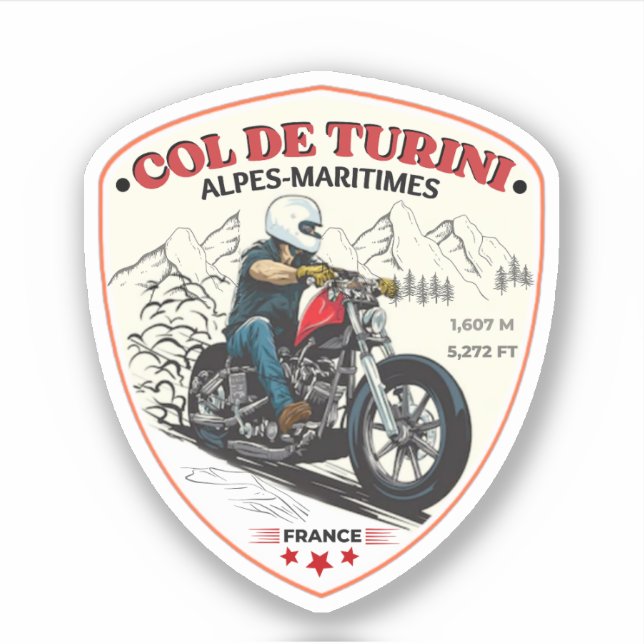 Adesivo Col de turini, Alpes Maritimes (Frente)