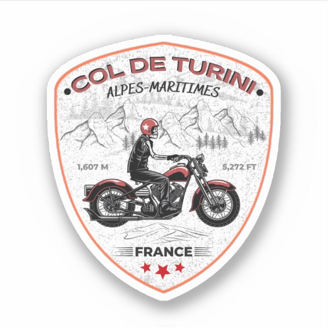 Adesivo Col de turini, Alpes Maritimes (Frente)