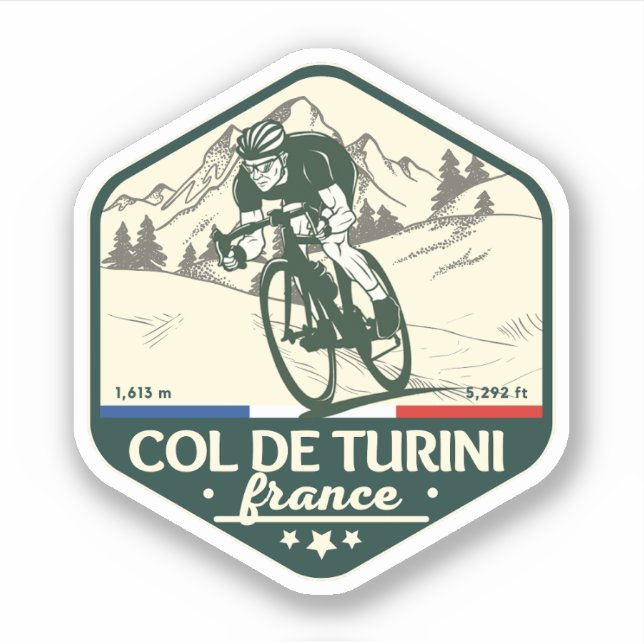 Adesivo Col de Turini, Alpes Marítimos (Frente)