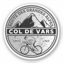 Adesivo Col de Vars Alpes francesas tour de bicicleta