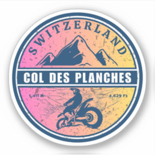 Adesivo Col des Planches passeio de moto pelos alpes suíço