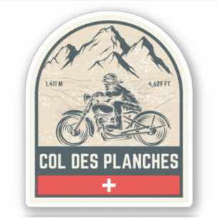 Adesivo Col des Planches passeio de moto pelos alpes suíço