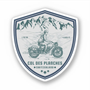 Adesivo Col des Planches passeio de moto pelos alpes suíço