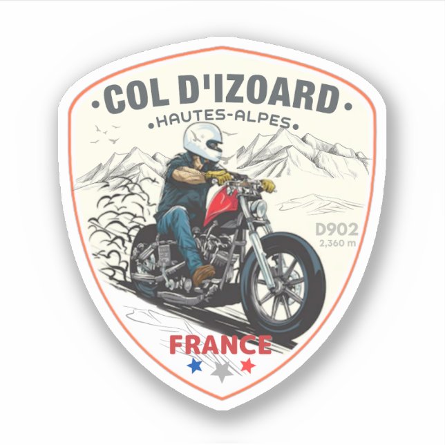 Adesivo Col d'Izoard D 902 Maciço do Queyras (Frente)