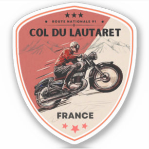 Adesivo Col du Lautaret Alpes francesas tour de moto