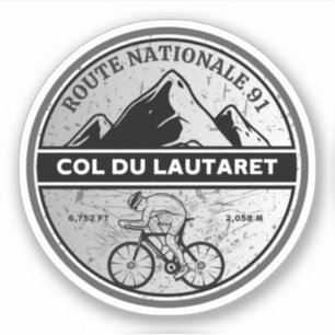 Adesivo Col du Lautaret Alpes franceses passeio de bicicle