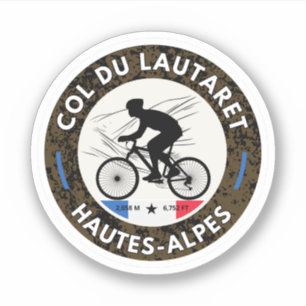 Adesivo Col du Lautaret Alpes franceses passeio de bicicle