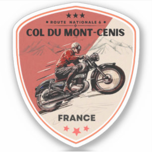 Adesivo Col du Mont Cenis massif Alpino francês motociclet