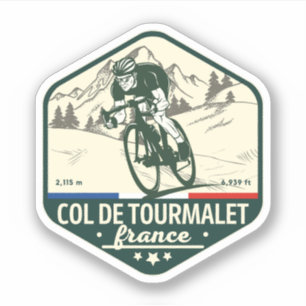 Adesivo Col du Tourmalet-viagem de passagem de montanha mo