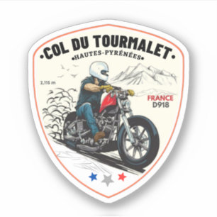 Adesivo Col du Tourmalet-viagem de passagem de montanha mo