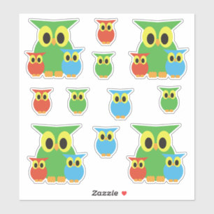 Adesivo Colaboração de amigos da família Owl