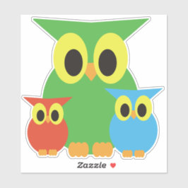 Adesivo Colaboração de amigos da família Owl