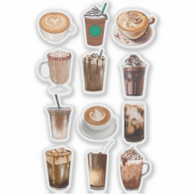 Adesivo Colagem de café Mocha (Frente)