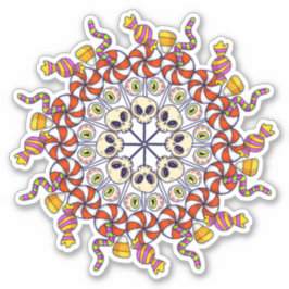 Adesivo Colagem de Doces Feliz Halloween