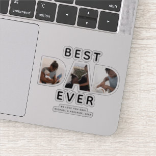 Adesivo Colagem de Fotografias do Melhor Pai Nunca