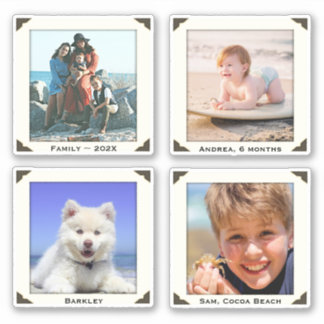 Adesivo Colagem de Retratos de Formas de Foto com Moldura
