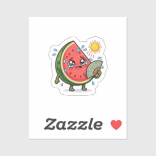 Adesivo Colar de Melancia Marroquina de Verão Kawaii Fofo
