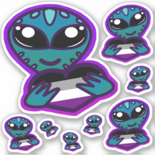 Adesivo Colas de Alienígena ácidas e orgulhosas