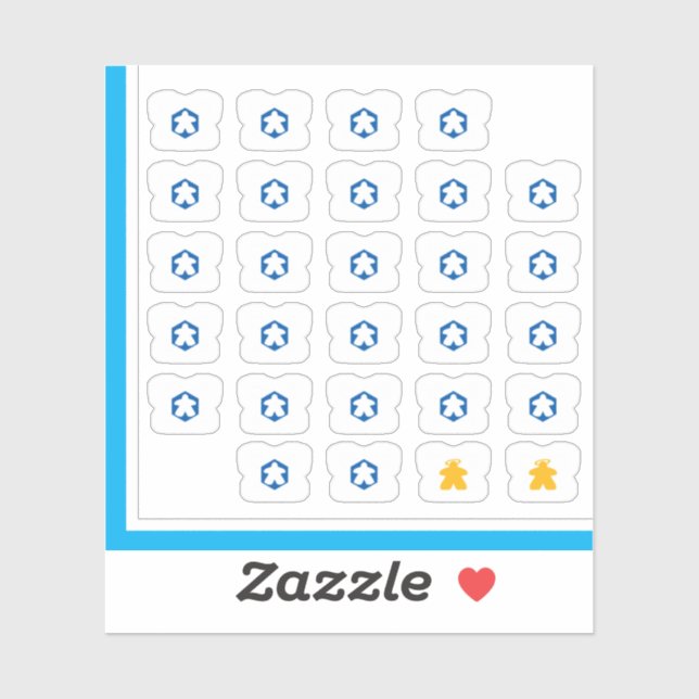Adesivo Colchetes de chá - Cara de jogos de Conselho (Folha)