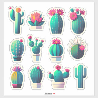 Adesivo "Coleção de Cactus, Prickie & Bonito"