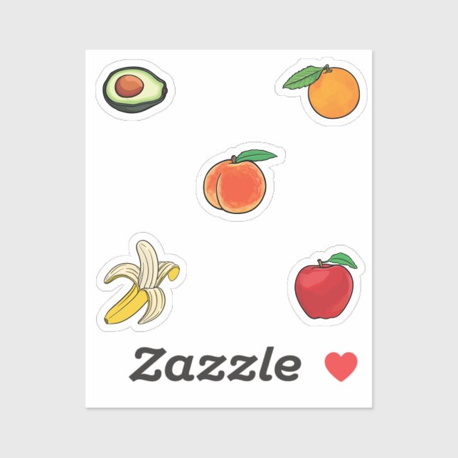 Adesivo coleção de frutas (Folha)