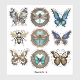 Adesivo Coleção de insetos e Borboletas Sticker