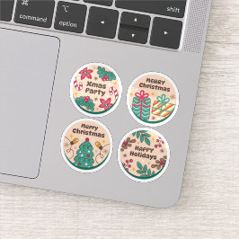 Adesivo coleção de rótulos festivos de Natal