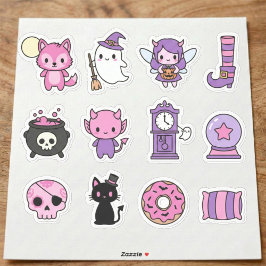 Adesivo Coleção de Sticker do Pastel Encantado Kawaii
