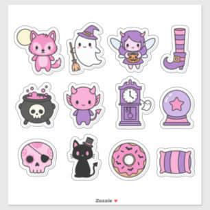 Adesivo Coleção de Sticker do Pastel Encantado Kawaii