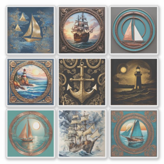 Adesivo Coleção de Sticker Náutico (Frente)
