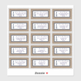 Adesivo Coleção Náutica De Casamentos De Burlap De Farol