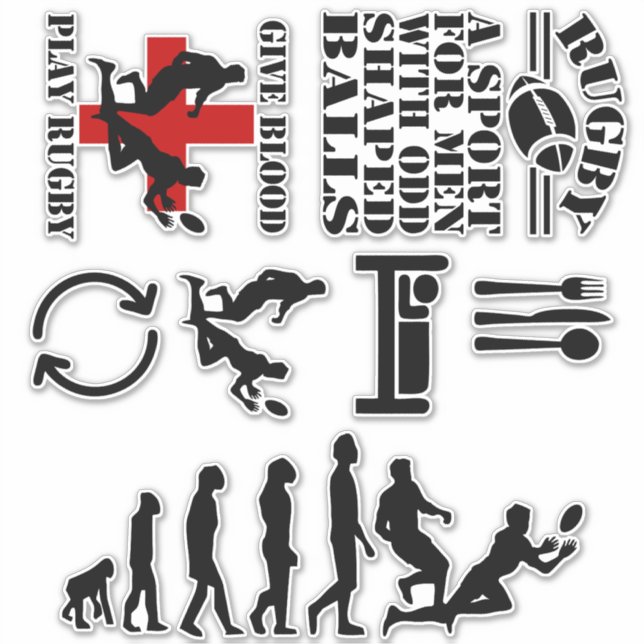 Adesivo Coleção Repetida De Rugby Do Sleep (Frente)