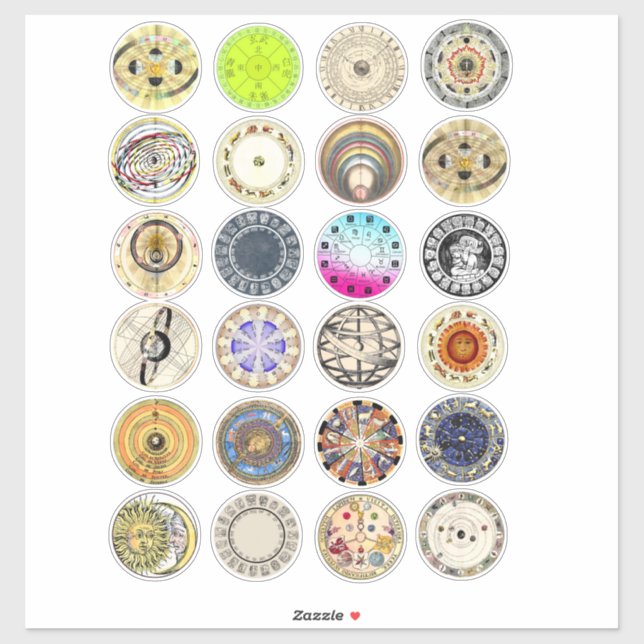 Adesivo coleções de arte celestial de gráficos zodiacos as (Folha)
