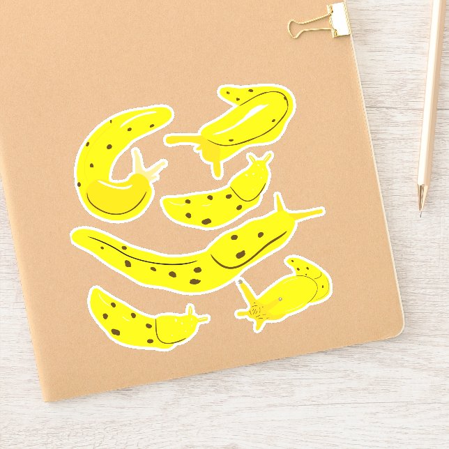 Adesivo Coletor de Colas de Banana Amarelo Brilhante (Notebook)