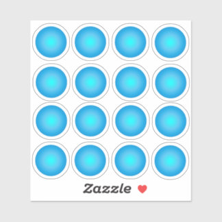 Adesivo Coletor de Coletor Azul Neon Circle 16