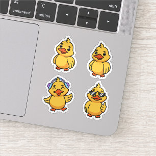 Adesivo Coletor de patos de desenho animado bonito