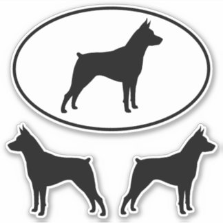 Adesivo Coletor de Silhuetas MinPin Miniatura Pinscher