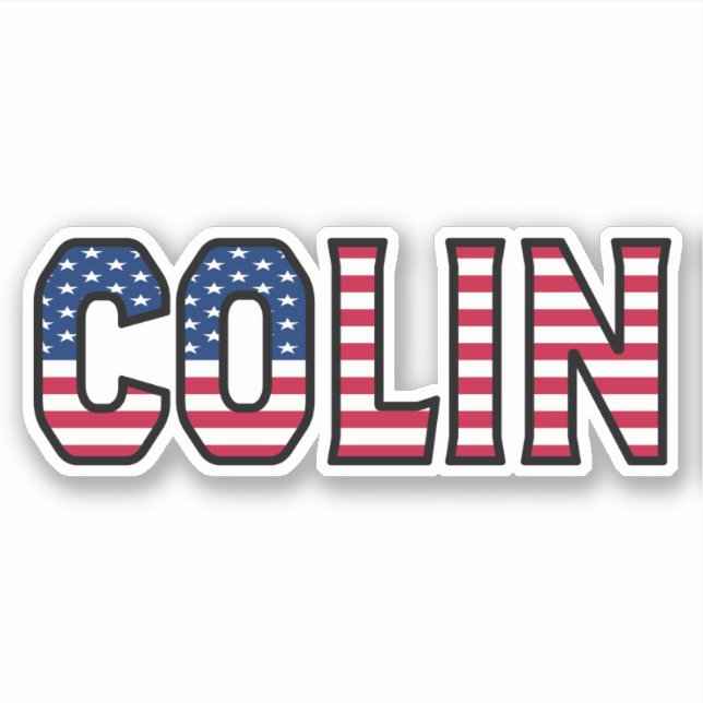 Adesivo Colin Name Vorname USA Sticker Stickerset (Frente)