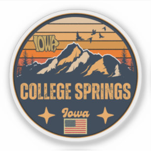Adesivo College Springs, Iowa, Estados Unidos