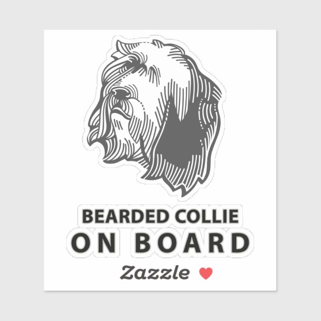 Adesivo Collie no Conselho (Folha)