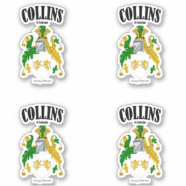 Adesivo Collins Crest Tradução e Significado Irlandês (x4)