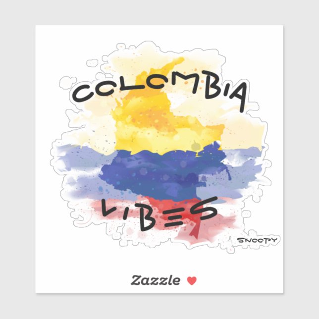 Adesivo COLOMBIA VIA VÍDEO Vinheta de Carro Colômbia (Folha)