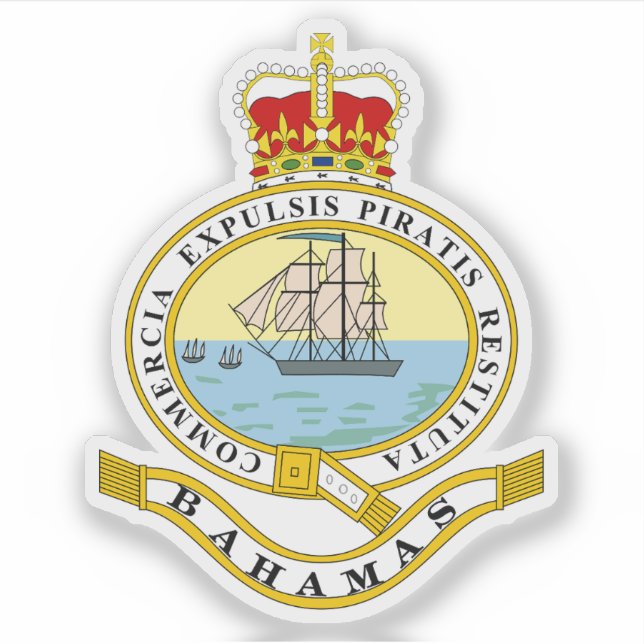 Adesivo Colônia das Baamas (1869-1904, 1953-1964) (Frente)